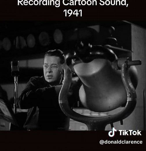 Have you seen The Reluctant Dragon? Released in 1941, this movie gave Walt Disney a chance to show off his new animation studio. The plot follows Robert Benchley as he wanders through the studio on his way to Walt’s office to pitch an idea. In this clip he watches sound effects being recorded, known as a foley session. #disneyhistory #animation #soundrecording #soundengineer #cartoon #filmtok #filmhistory #foley #howitsmade #1940s #disneymovie #disneycartoon @Walt Disney Animation Studios @Disne