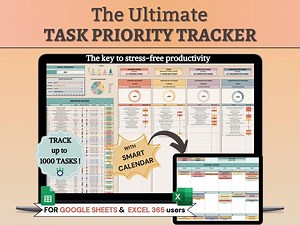 Excel 365 Task Priority Tracker Eisenhower Matrix Google Sheets Urgent Important Matrix Team Task Manager Productivity Planner Task Calendar - Etsy Canada