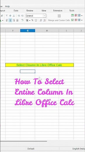 "Calc Secret Trick: Select Any Column in 1 Click! 😱🔥"