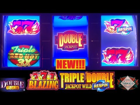 NEW Triple Double Jackpot Wild RESPIN! Nice wins! Blazing 777 + Double Gold + Tabasco slots!