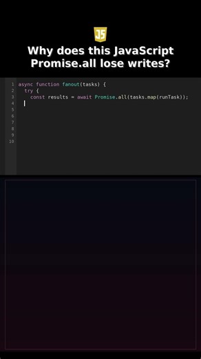Why does this JavaScript Promise.all lose writes? #javascriptperformance