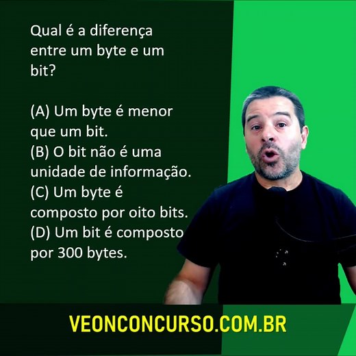 Questão de Concurso: Bits e Bytes em Informática