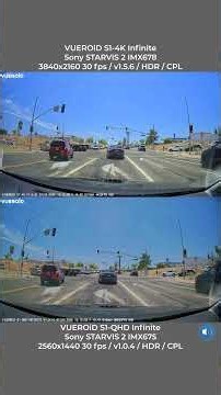 VUEROiD S1-4K vs S1-QHD Infinite Dash Camera Daytime Video Samples