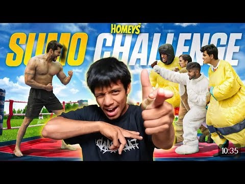 WE REVIEWED HOMEYS SUMO CHALLENGE VS PRO WRESTLER 😂🔥