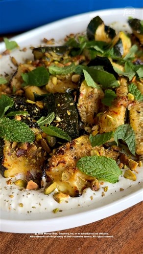 SMASH your zucchini to create craggy edges that soak up the marinade and get charred on the grill 💥 Get Amanda Neal's recipe: https://foodtv.com/4km2gOC | Food Network