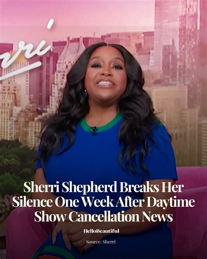 HelloBeautiful on Instagram: "Sherri Shepherd is breaking her silence following news that her award-winning show won’t be renewed for another season. In true Sherri fashion, she spoke directly to her fans. Looking fabulous on air, the host said she “was ready.” Sherry addressed comments and headlines, but also made the moment all about honesty, gratitude, and humor."