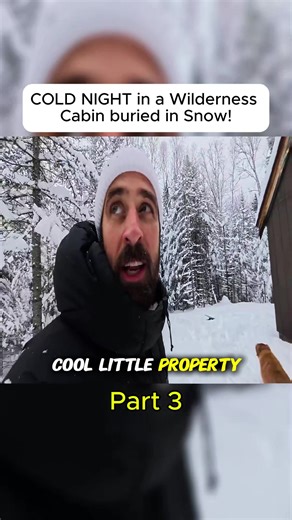 Cold Night in a Snow-Laden Wilderness Cabin