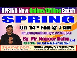 SPRING Online/Offline Training in DURGASOFT
