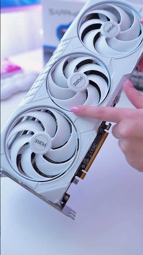 Sapphire Pure AMD Radeon 9070 XT 🤍 #amdgpu #9070xt #sapphirepure #whitegpu #whitepcbuild #radeon