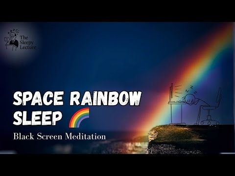 The Calm of a Space Rainbow 🌈 | Black Screen Relaxation for Deep Sleep
