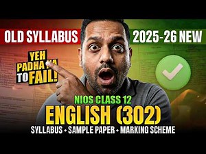 NIOS English Syllabus for 12th 2026 | NIOS English (302) New Syllabus Download Class 12