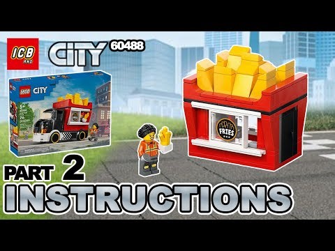 LEGO City Fries Food Truck 60488 – 4K Build Instructions Slideshow (Part 2 of 2)