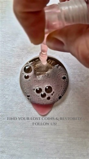 Two Cent Piece 1864 bronze #coinrestoration #rarecoin #beforeandafter #americanhistory #vintagecoins