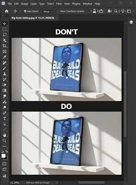 Easy Photoshop Tips: How to Insert an Image onto a Poster Frame Mockup! #shorts