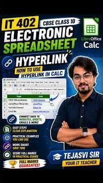 How to Use Hyperlink in LibreOffice Calc | IT 402 Class 10 | Electronic Spreadsheet