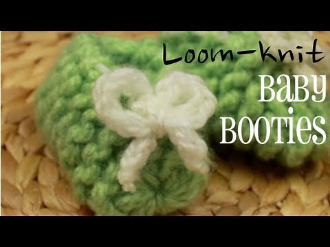 Loom-knit Baby Booties! (Easy!)