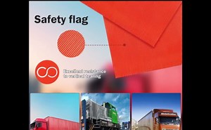 Safety Flag Set - 6 Bright Orange Mesh Warning Flags, 18 x 18 Inch, Heavy Duty, Oversize with Vinyl Welt, Bungee Cord, and EZ Hook for Trailer and Pilot Cars