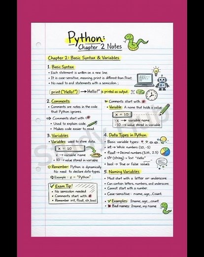 Python || Chapter 2|| #youtubegrowth #revision #gcse #studyhub #computerscience