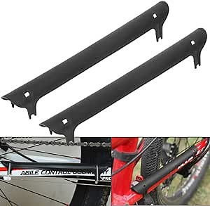 2 Pcs Bicycle Frame Chain Chainstay Plastic Protector Guard Pad