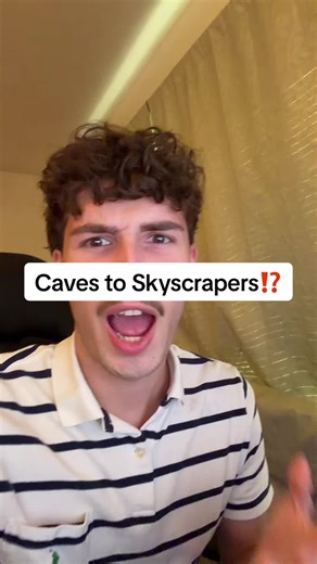 Caves to Skyscrapers🤯⁉️#skyscraper #burjkalifa #history #nateate | skyscraping climbers