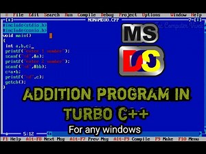 how to write a addition program in c language | addition.c in turboc++