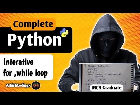Python Iterative Statement|Python Loops|Python|AshishCodingx #python ‎@GateSmashers⁩ #pythontutorial