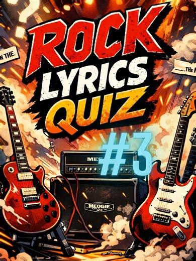 Rock Lyrics Quiz No. 3 🎸 Guess the song. No cheating. How many did you get right? #rocklyricsquiz #rockmusic #musicquiz #classicrock #guitargangsters