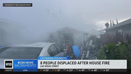 Christmas Day house fire in Modesto leaves 8 people displaced