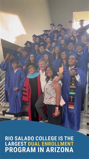 Rio Salado College is the largest dual enrollment program in Arizona, serving over 9000 high school students this year, with more than 311 high school graduates receiving their college degrees alongside their high school diplomas. #RioGrad #MyMoment #Classof2024 #DualEnrollment | Rio Salado College