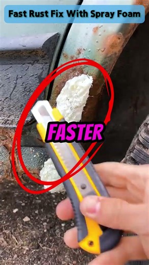 Easy Fast Spray Foam Rust Fix Hack On A Car