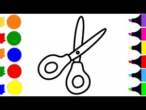 SCISSORS DRAWING | Easy Scissors Drawing with step by step | Easy Step by Step Tutorial