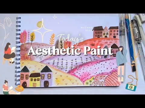 Aesthetic paint 🌈🖌 //paint ideas with me 🤎