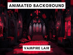 Animated Background for Twitch, Gothic Room, Spooky Vampire Room, Vtuber Background, Lofi Stream Overlay, Red and Black Room, Halloween - Etsy