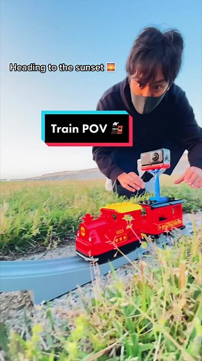 Setting this up probably took forever 🚂 @ぞのさんっ shot w/ #insta360oner #insta360 #toytrain #viral #pov #train #miniature #fyp #railroad #filmmaker #behindthescenes #videography #howto #creative