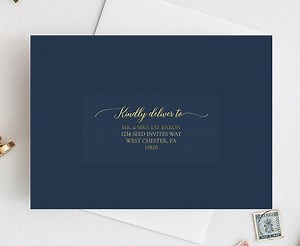 Guest Address Labels - Wedding Address Labels - Clear Address Labels - Gold Foil - Recipient Addresses - Mailing Labels - 4x2 Large Labels - Etsy