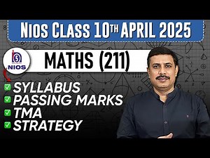 NIOS Class 10 Maths Syllabus for April 2025 Public Exam