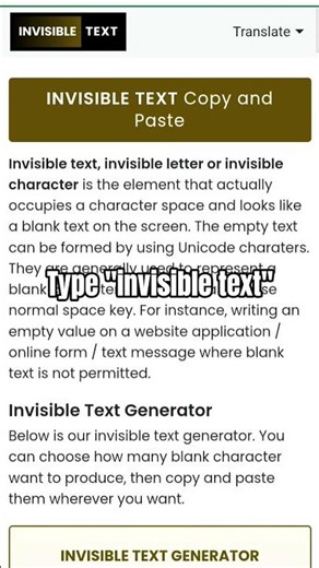 how to get invisible text