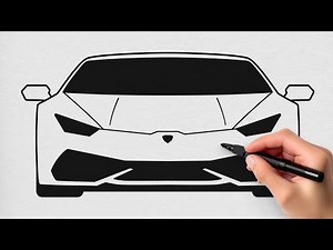 How to Draw a Lamborghini Car Easy | Step by Step Car Drawing