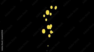 flying gold emoji social media Live streaming style animated icon explosion with alpha channel transparent background