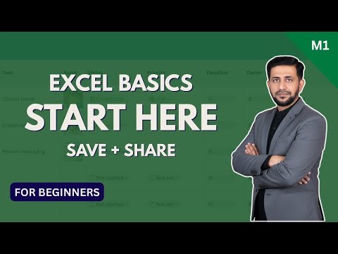 Excel Tutorial for Absolute Beginners: Interface, Files & Teamwork | M1A