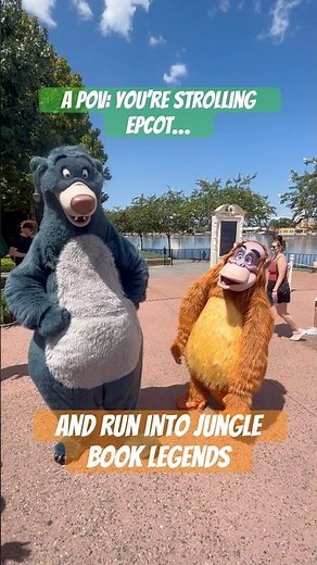 King Louie & Baloo Spotted at EPCOT 🌍 | Jungle Book Magic at Disney World ✨#disneyshorts #disney