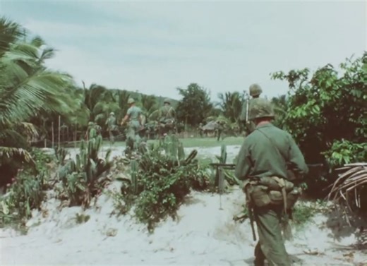 “Marines push inland and clear a coastal village during Operation Dagger Thrust, September 1965. The tension is in the air—every shadow, every sound could be the enemy. One of the first swift-strike raids of the Vietnam War, where the Corps tested its new brand of helicopter-borne warfare.” #GhostsoftheBattlefield #USMC #VietnamWar #OperationDaggerThrust #MarineCorpsHistory #1stMarineDivision #Vietnam1965 #HelicopterAssault #CombatHistory #AmphibiousRaid #HistoryPreserved #WarChronicles #Militar