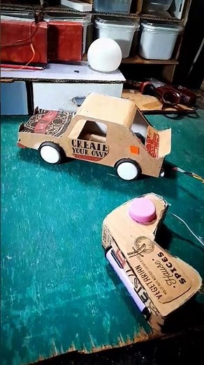 how to make rc car with cardboard and dc motor #rccar #diy #remotecontrolcar #craftidea