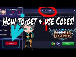 How to redeem codes in Mobile Legends!!