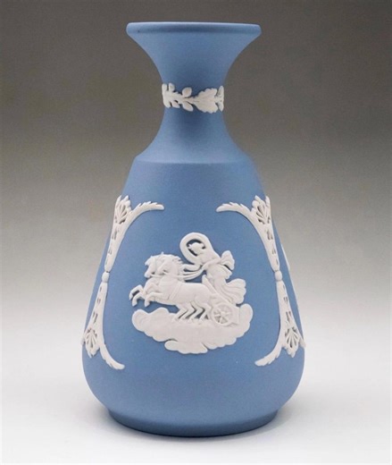 Vintage Wedgwood Blue Jasperware Vase – 1960s England, Classical Relief - Etsy