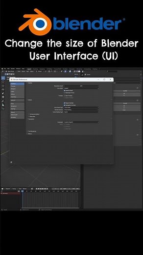 How to Change the Size of Blender User Interface (UI) #blender3d #blendertutorial #shorts