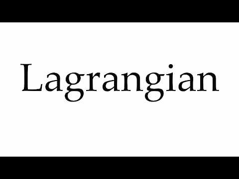 How to Pronounce Lagrangian