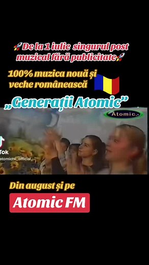 💢La cererea fanilor atomici, difuzam deja muzică românească 100% și vom renunța la publicitate de la 1 iulie💢 🖥️In 2021 am relansat cu succes cel mai iubit și vizionat canal muzical Atomic TV distribuit pe toate rețelele de cablu tv din România și Rep. Moldova; 🖥️ In 2022 am inființat și lansat singurul post tv muzical pentru copii și adolescenți din România - Atomic Academy TV distribuit pe toate rețelele de cablu tv din România și Rep. Moldova; 🎥 In 2023 am inființat casa de producție Ato