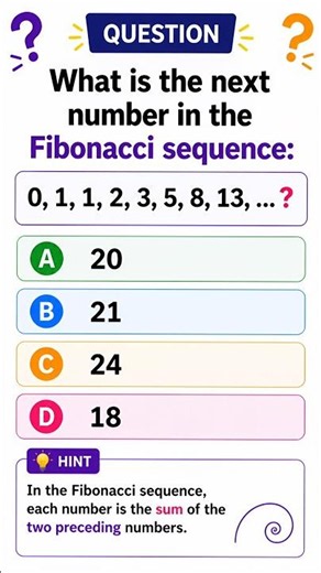 🧠 Fibonacci Puzzle! Can You Guess the Next Number? 🤯 #shorts