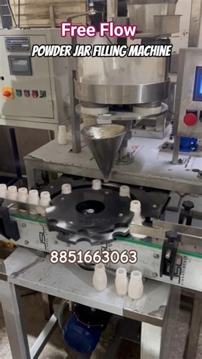 Free Flow Powder Jar Filling Machine I Volumetric Cup Filler Automatic Jar Filling Machinery